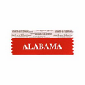 Alabama Award Ribbon w/ Silver Foil Imprint (4"x1 5/8")